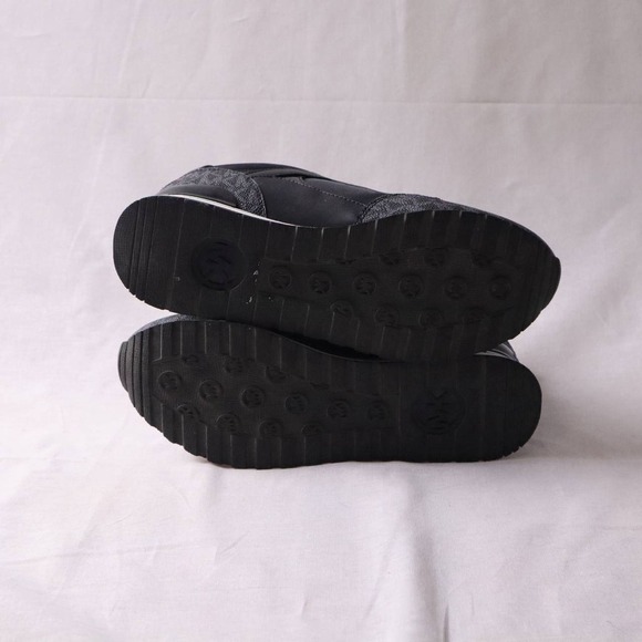 Michael Kors MK Monogram Sneakers Women's 8M Black Lace-Up Athletic Casual Shoes - Picture 7 of 9